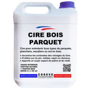 Cire Parquet -  4x5 L   - Codeve Bois - Chêne foncé