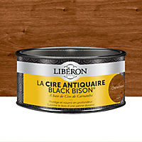 Cire pâte antiquaire black bison pour meubles Libéron chêne foncé 500ml