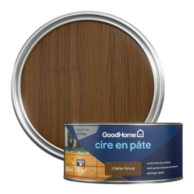 Cire pour meubles enPâte GoodHome chêne foncé 500ml