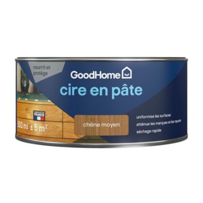 Cire pour meubles enPâte GoodHome chêne moyen 500ml
