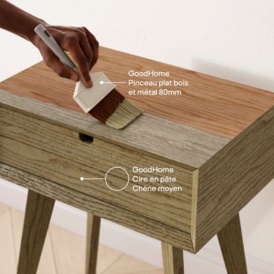 Cire pour meubles enPâte GoodHome chêne moyen 500ml