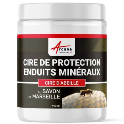 CIRE PROTECTION ENDUIT STUCCO - CIRE DE PROTECTION ENDUITS MINERAUX  - 750 gr - ARCANE INDUSTRIES