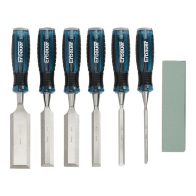Ciseau à bois Erbauer, 7 pièces ( 6, 12, 18, 25, 30, 40 mm)