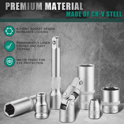 SATA Douille à 6 Pans 13,0 Mm ST11313SC - 1/4", Profil Fin, Chrome Vanadium - Pour Vis Sans Arrondi