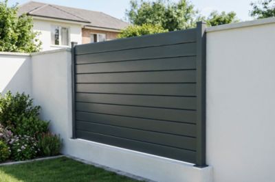 Clôture Aluminium Persienne 2m VANO H.150cm gris