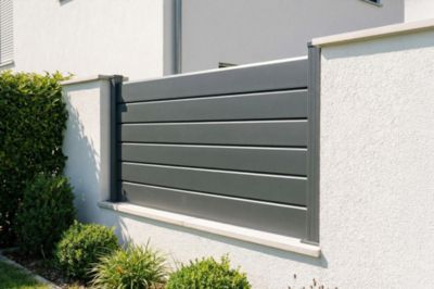 Clôture Aluminium Persienne 2m VANO H.90cm gris