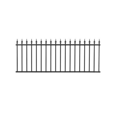 Clôture aluminium tradition travée style ferronnerie 2 m x H 76.5 cm Noir