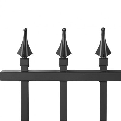 Clôture aluminium tradition travée style ferronnerie 2 m x H 76.5 cm Noir