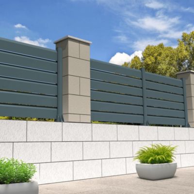 Clôture brise-vue 7 lames L 1911 x H 1022 mm (Gris anthracite RAL7016)
