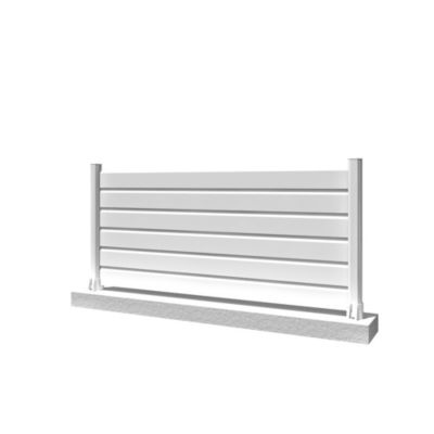 Clôture Brise vue Blanc L 1911 x H 478 mm 3 lames