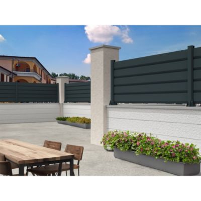 Clôture Brise-vue RAUM 1911x478mm (Gris anthracite)