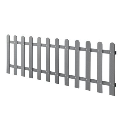 Clôture Décorative Grillage Bois Composite 200 x 60 cm Gris neu.holz