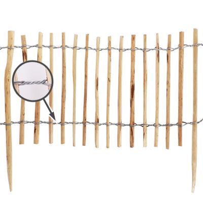 Clôture de 50 m Rollboarder de 35 cm Clôture de jardin en bois de noisetier Aquagart