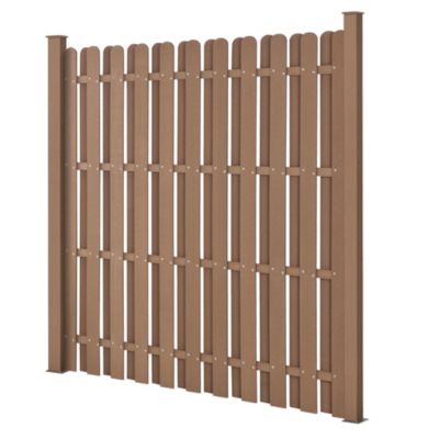 Clôture de Jardin Bois Composite WPC Marron 185 x 193 cm neu.holz