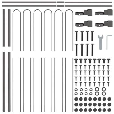 Clôture de jardin BOXTEL 7 pc 11,9 x 1,5 m Gris vidaXL