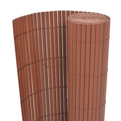Clôture de jardin Double face PVC 90 x 300 cm Marron vidaXL