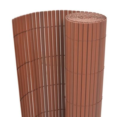 Clôture de jardin Double face PVC 90 x 500 cm Marron vidaXL