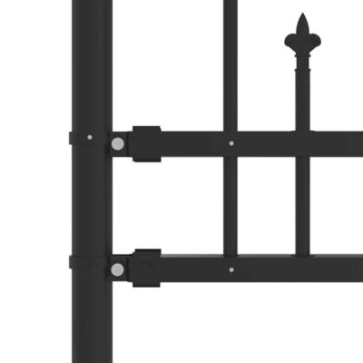 Clôture de jardin KAMPEN avec pointe en forme de lance, acier noir 240 x 125 cm vidaXL