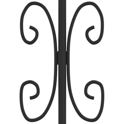 Clôture de jardin KAMPEN avec pointe en forme de lance, acier noir 240 x 125 cm vidaXL