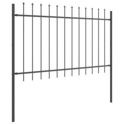 Clôture de jardin WOERDEN 1,7 x 1 m Acier revêtu de poudre Gris vidaXL