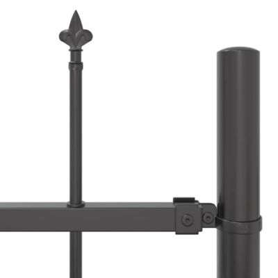 Clôture de jardin WOERDEN 1,7 x 1 m Acier revêtu de poudre Gris vidaXL
