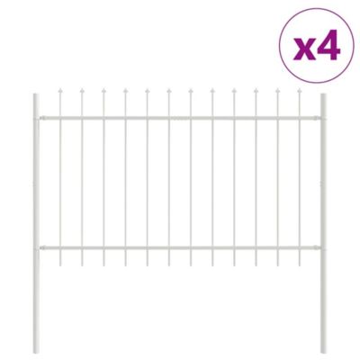Clôture de jardin WOERDEN 4 pc 6,8 x 1 m Acier revêtu de poudre vidaXL