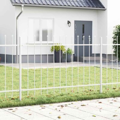 Clôture de jardin WOERDEN 5 pc 8,5 x 1,2 m Blanc vidaXL