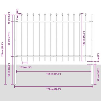 Clôture de jardin WOERDEN 5 pc 8,5 x 1,2 m Blanc vidaXL