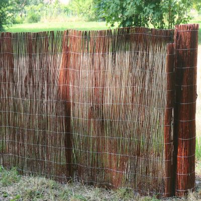 Clôture en osier  40m x 100cm I Brise-vue en osier I Brise-vue naturel Aquagart