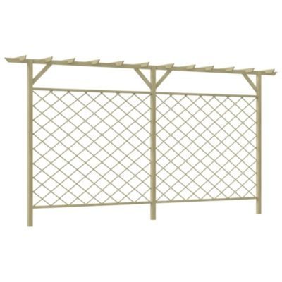 Clôture à lattes de jardin avec pergola Bois vidaXL