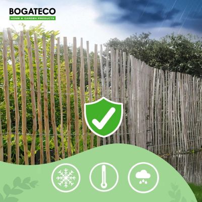 Clôture Lattis Bois Noisetier 5m Hauteur 70cm, Support pour Plantes