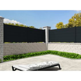 Clôture panneau plein Gris anthracite L 1911 x H 1115 mm 7 lames