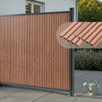 Clôture pare-vue Grassano 185 x 175 cm marron NEU.HOLZ