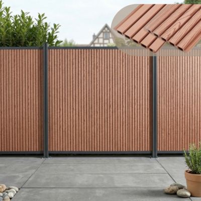 Clôture pare-vue Grassano 185 x 180 cm marron NEU.HOLZ