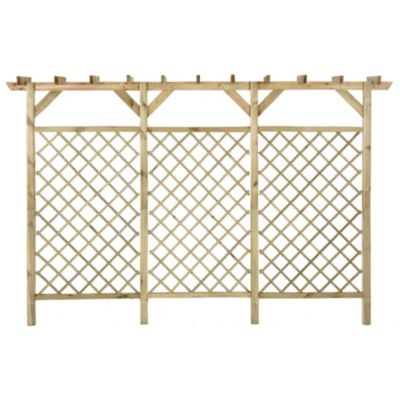 Clôture à treillis de jardin avec pergola 300x50x200 cm Pin vidaXL