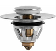 Clapet clic clac chrome pour bonde de lavabo et vasque, MTK