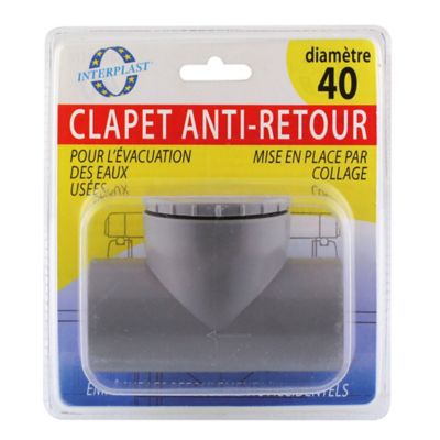 CLAPET PVC ANTI-RETOUR A BATTANT A COLLER D40 main image 0