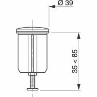 Clapet rentrant pour bonde de lavabo à tirette Wirquin