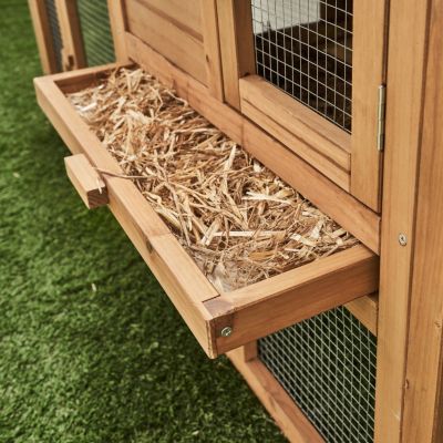 Clapier en bois Angora pour lapin et autres rongeurs. 4 lapins. cage à lapin avec enclos. espace intérieur et extérieur.