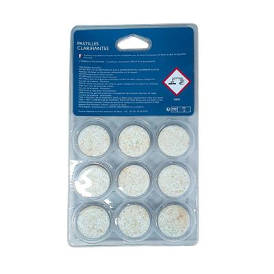 Clarifiant Floculant Pastilles  - EDG - Anti Eau trouble  Spécial Eau Cristalline - Les 9 Pastilles