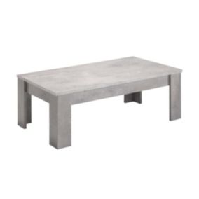 CLARK - Table Basse Rectangulaire L126cm Laquée Effet Marbre