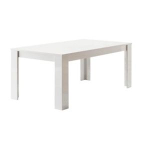 CLARK - Table de Repas Rectangulaire 190x90cm Laquée Blanc