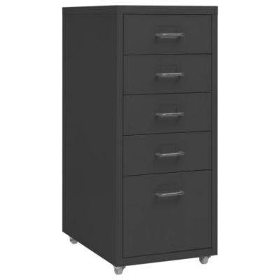 Classeur mobile Anthracite 28x41x69 cm Métal vidaXL