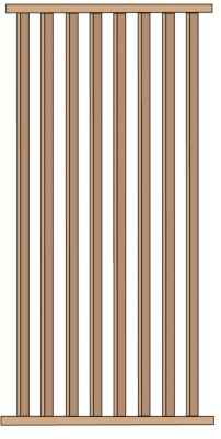 Claustra bois intérieur Chêne Incliné - L 50 x H 180 cm - 3 lames ...