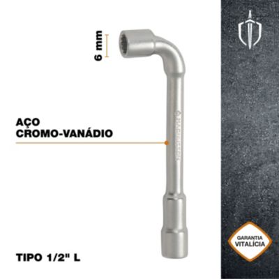 Clé à pipe standard Magnusson 1/2" 6 mm