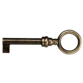 Clé décorative ronde laiton vielli Gilvus entraxe 42 mm