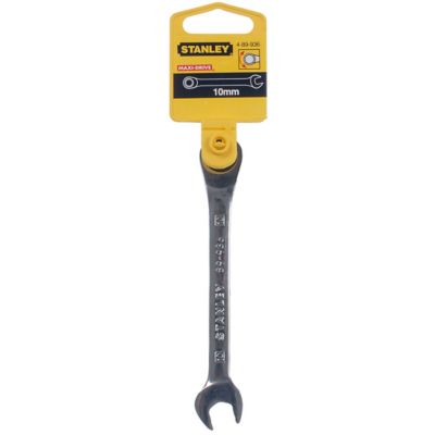 Set 6 Chiavi Combinate A Cricchetto STANLEY 4-89-907 - Misure 10,12,13,16,17,19 Mm, Profilo Maxi Drive Plus Per Spazi Stretti