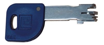 Cle plate HERACLES VAKMOBIL Kleops A2P fouillot droite tete plastique bleu rouge vert