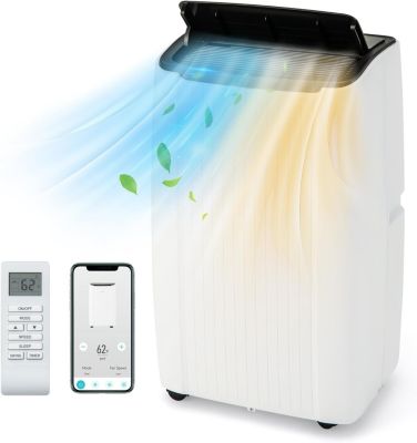 Climatiseur Mobile 12000BTU Fonction 6 en 1 Refroidisseur Chauffage pour 42 m2 Contrôle Télécommande App Wifi Minuterie 24H