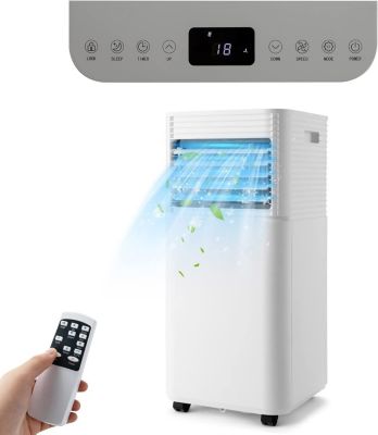 Climatiseur Mobile Réversible Blanc Avec Télécommande